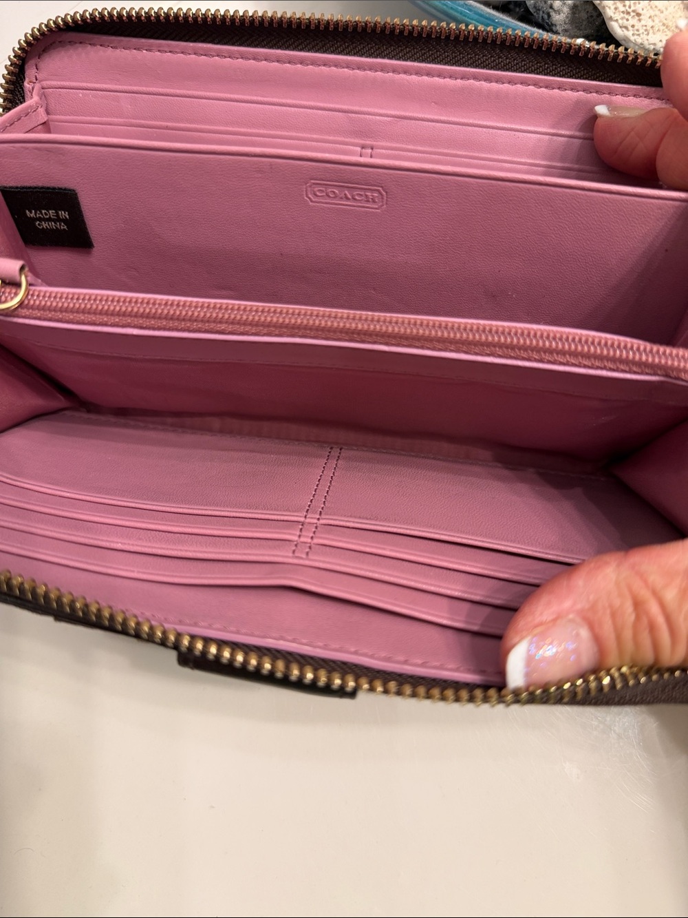 Coach Vinatge Brooke SoHo Op Art Pleated Accordion Full Zip Wallet - Picture 5 of 7